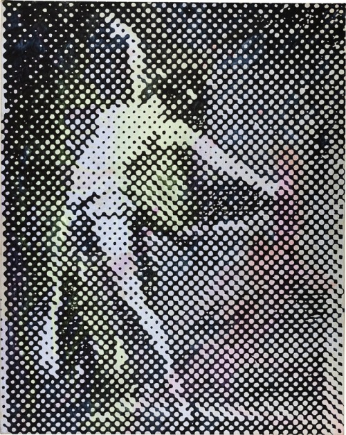 thunderstruck9: Sigmar Polke (German, 1941-2010), Tänzerin [Dancer], 1994. Acrylic and interference 