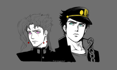 paninisaur: Noriaki Kakyoin &amp; Jotaro Kujo