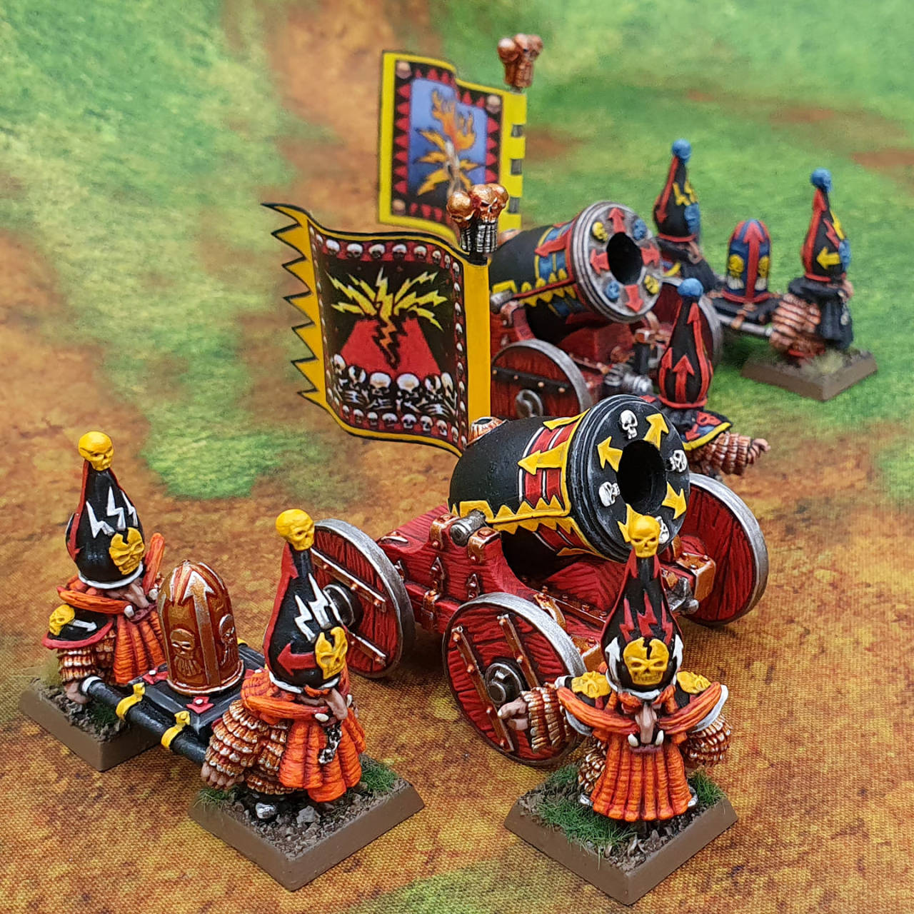 Hq Of 1st Batt 31st Harakoni Warhawks Glorious Chaos Dwarf Artillery