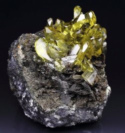 bijoux-et-mineraux:  Anglesite and Galena -   Touissit, Touissit District, Oujda-Angad Province, Oriental Region, Morocco 		  