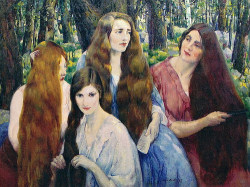  Leon Kroll - Four Girls Combing Their Hair