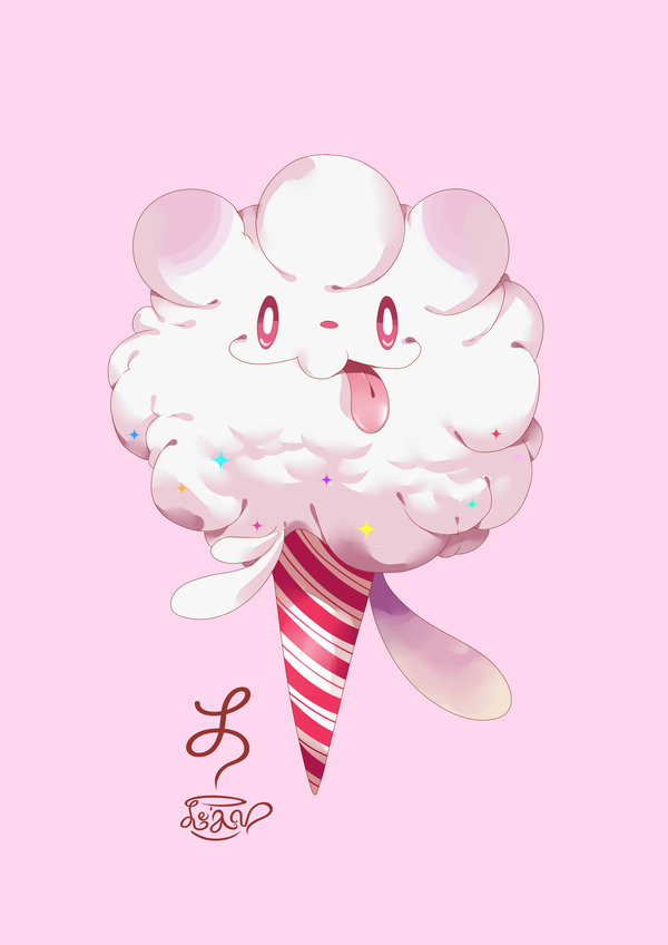 alternative-pokemon-art:  Artist Swirlix by request. There’s something about Swirlix