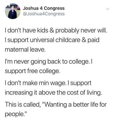 liberalsarecool:The Left has empathy. The right has self-interest.