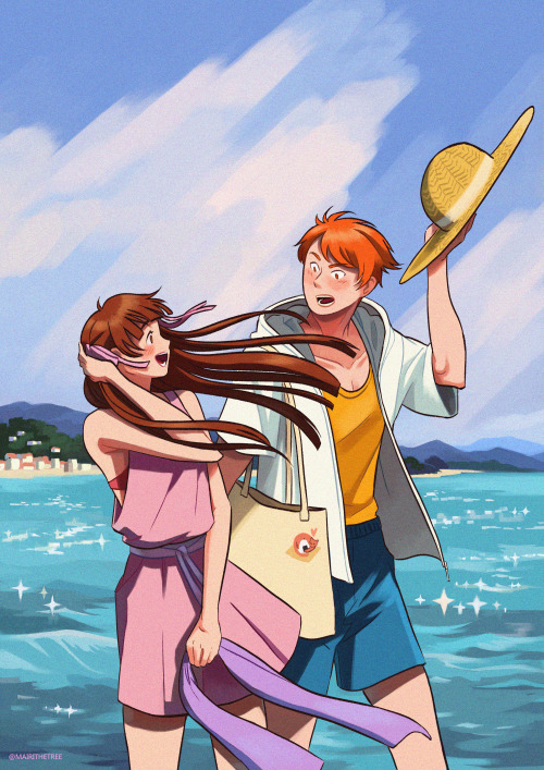 Kyoru by mairithetreeAnother Fruits Basket fanart I miss summer and the sea dearly. That’s why