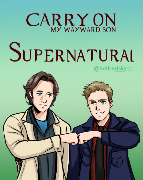 “Carry On”My last weeklySPN drawing ever. I thought this day will never comeI cried for 