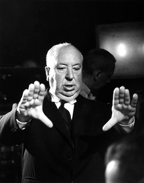 The Master at work: Alfred Hitchcock directing a scene for Torn Curtain, his fiftieth film, 1966