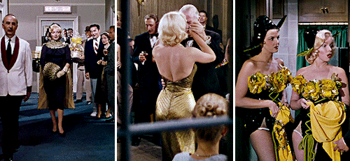downeyjuniors:Marilyn Monroe’s and Jane Russell’s costumes in Gentlemen Prefer Blondes (