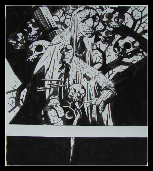 Original Mike Mignola Art For Hellboy Pages And Covers. Ill Be Doing A Number Of These Posts, Because