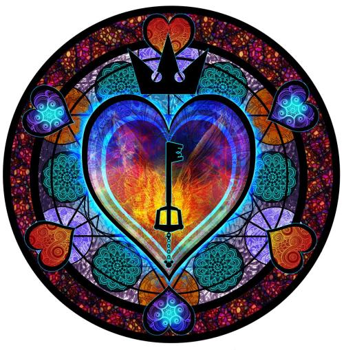 - Sacred Kingdom Hearts Stained Glass Illustration -Tee Shirt & Prints: https://teespring.com/sa