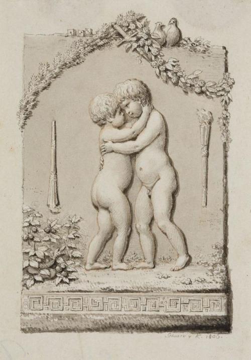 Hans Veit Freidrich Schnorr von Carolsfeld (1764–1841)Two Children Embracing, 1805