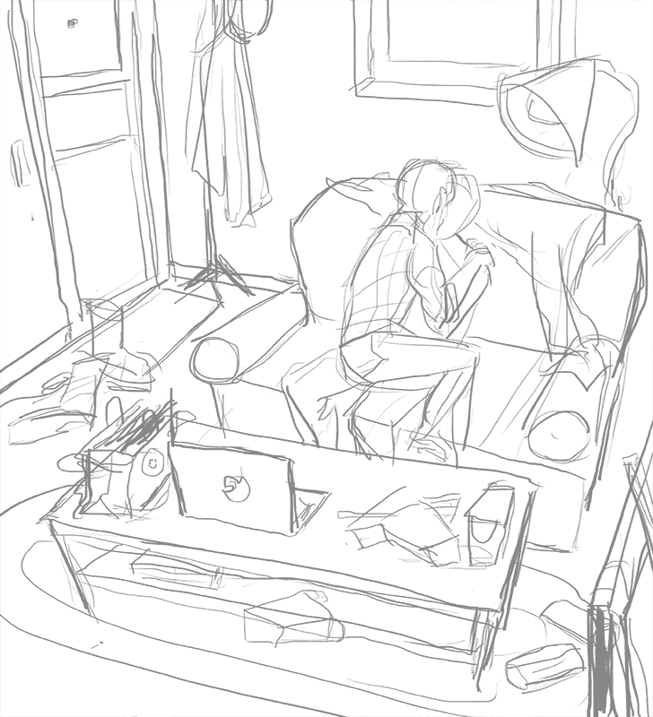 jovaline:  Quick process for yesterday’s piece + bonus close up of what’s on