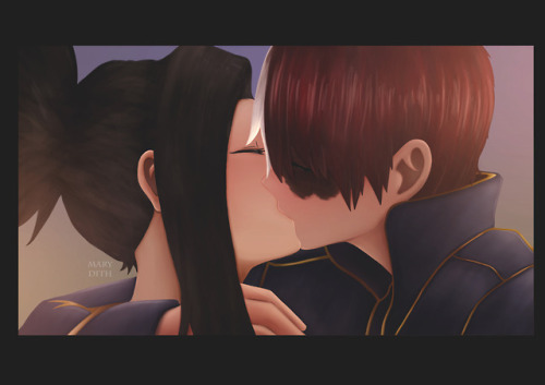 marydithart:   This is an old request, but I had some problems so I finished it yesterday! I hope you’ll like it, because I’m not so good in drawing kissing scenes-   