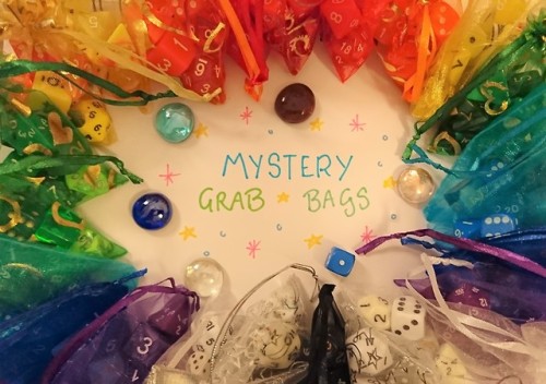 ✨ Mystery Grab Bags ✨ Live now (here) on Etsy @InfinityDice - mystery dice bags for just £6! Y