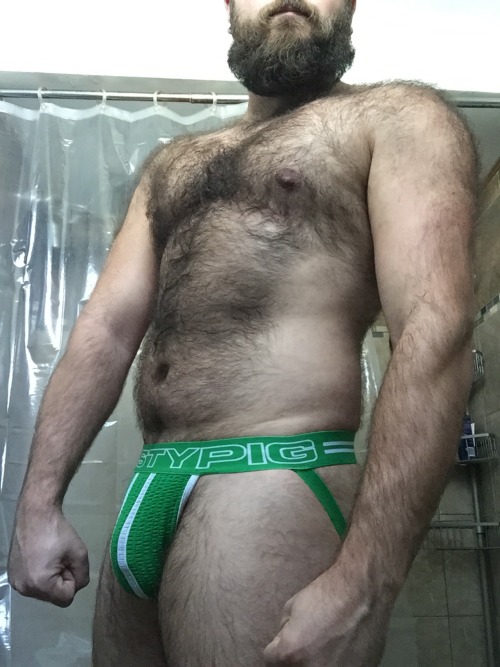 djcubster:  another twofer Post gym progress pics Also, jockstrap and the inside of my shower