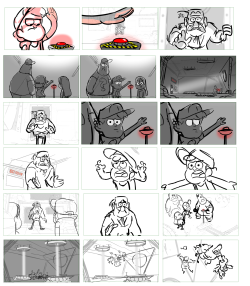 gravi-teamfalls:                                                    “I trust you”Nobody puts the heart into their storyboards that  Alonso Ramirez Ramos does!  Selected boards from “Not What He Seems” by Alonso, directed