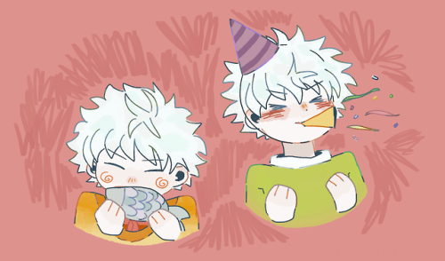 outstray:killua draws i cleaned up & colored to fight art block (ง'̀-‘́)ง