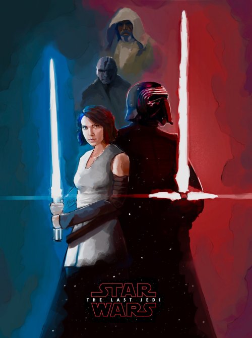 realjburns: My poster for The Last Jedi. Full resolution here:www.artstation.com/artwork/lam