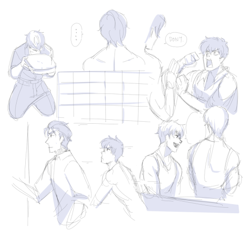 Chrisawa Pacrim AU Commission for @mmmbuttery​Along with doodles because I couldn’t help 