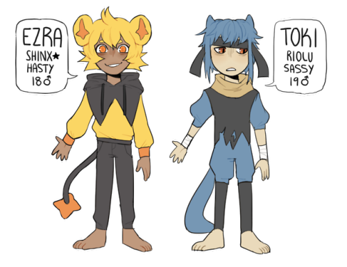 currently planning a PMD webcomic with pokemon gijinkas! here are some designs that i’ve planned out
