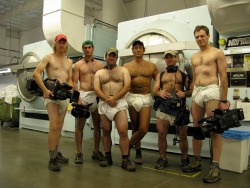 peepantsx:  Mike Rowe and his TV crew wearing