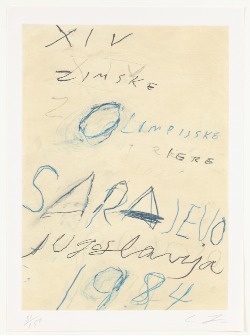 artist-twombly: Untitled from the portfolio Art and Sports, Cy Twombly, 1983, MoMA: Drawings and Pri