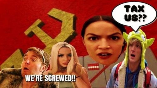 this is the thumbnail for my new veedio on AOC:Alexandria Ocasio-Cortez Will TAX Big YouTubers at 90