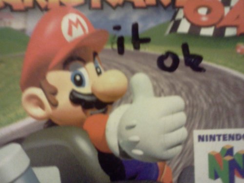 jojokes:  If you’re feeling down please look at mario. He is giving you the thumbs up. Everything will be ok. It ok. Please be happy. I love you. 