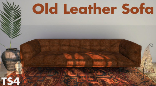 Recolors of Nordica’s old leather sofa. Leather and velvet.Mesh can be found: HERE TS4 DOWNLOAD