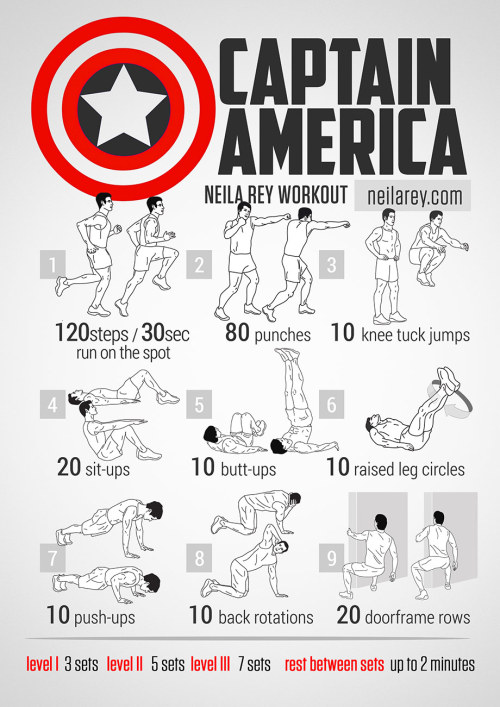 man1nblack:  bobstookeyssocks:  If you guys haven’t found Neila Rey’s website yet, you need to, it actually makes exercising bloody fun, and it has a bunch of different workouts, both based on fictional characters and just basic fitness workouts,