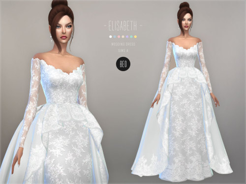  Finally done! Sorry to wait so long. Have fun! ♥Wedding gown - Elisabeth (S4) DOWNLOAD