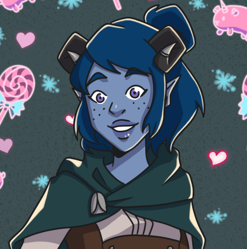 Drew Jester in The Legend of Vox Machina style! I thought she&rsquo;d look cute in it!