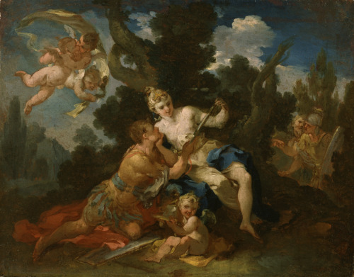 Rinaldo and Armida by Michele RoccaItalian, 1720-1750oil on canvasWalters Art Museum