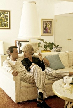 midcenturymodernfreak:  Tony Curtis &amp; Janet Leigh at Home - Via