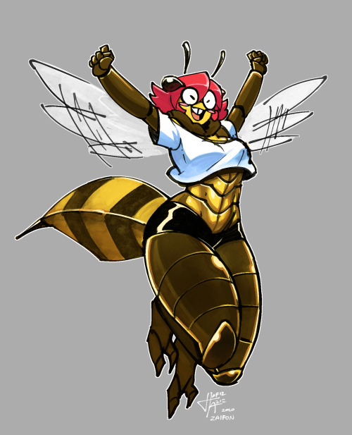 zaifonart:Bee Girl from Emoji Monster Girls. (2020)