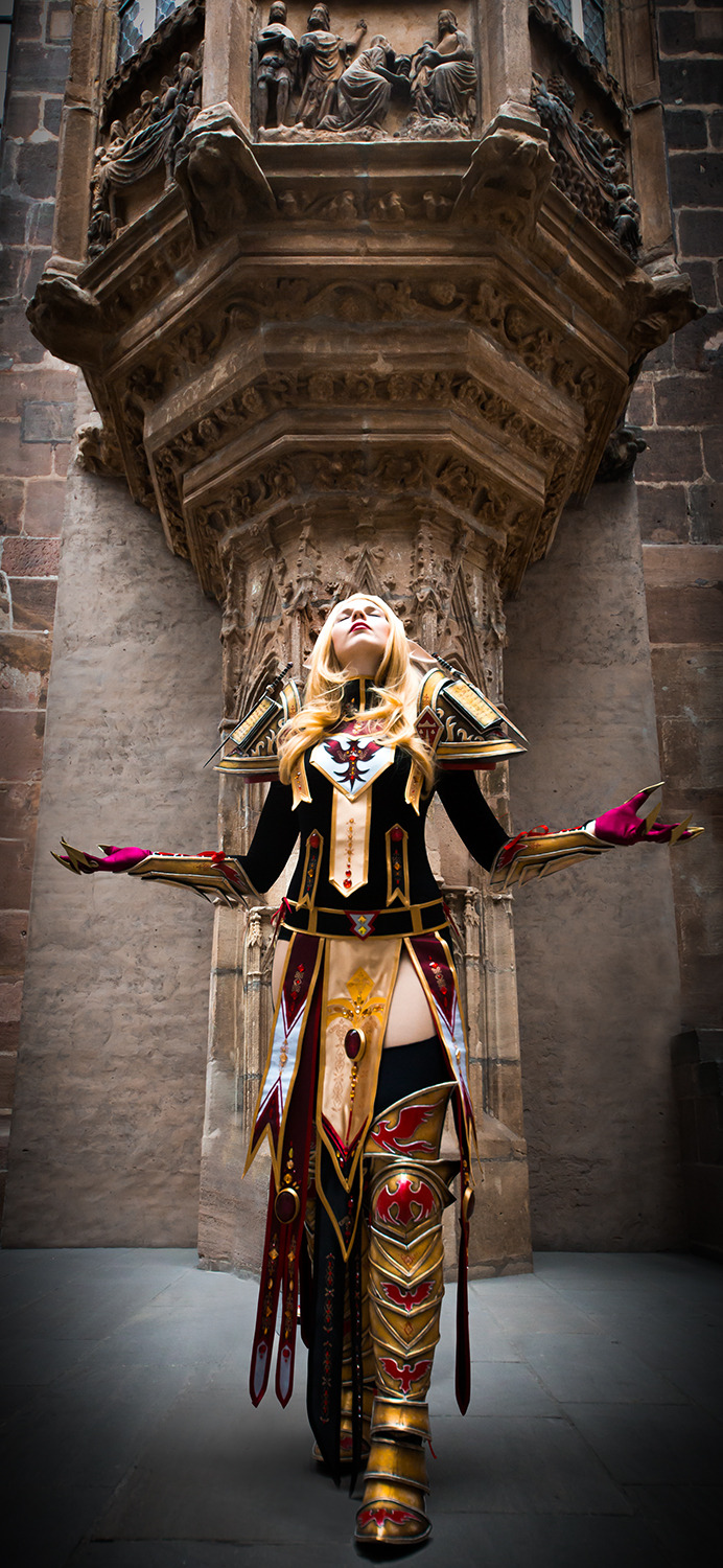 kamikame-cosplay:  Holy light give me your strenght. Bloodelf Paladin coplay from