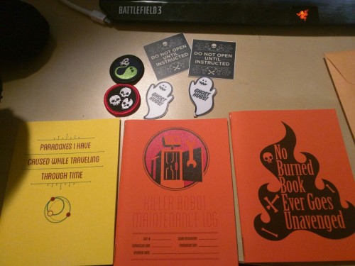 judges119:My delivery of villainous and mad scientist stationery goods from evilsupplyco arrived! My