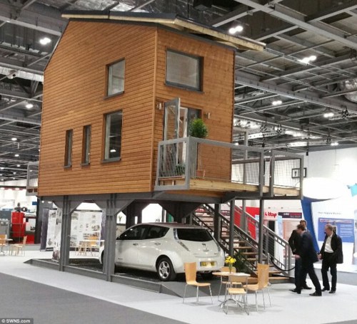 Bill Dunster, Architect designs tiny flats to stand on stilts above car parks in bid to solve UK hou