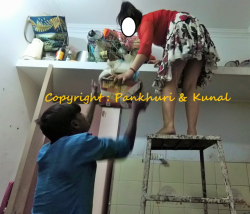 pankhurikunallkoblog:This is not teasing guys ….this is just a glimpse of Pankhuri how she takes help of servant while cleaning the kitchen…….