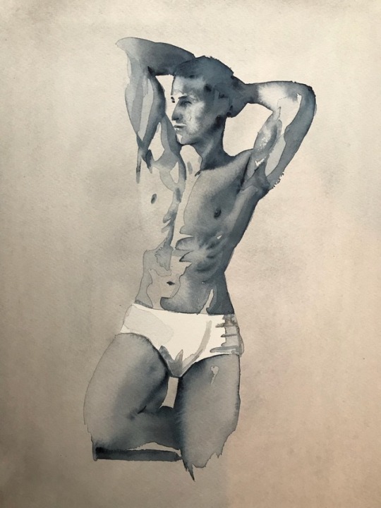 balcombe: Watercolour of Josh D Green by Daryl Balcombe  Instagram @daryl_balcombe 