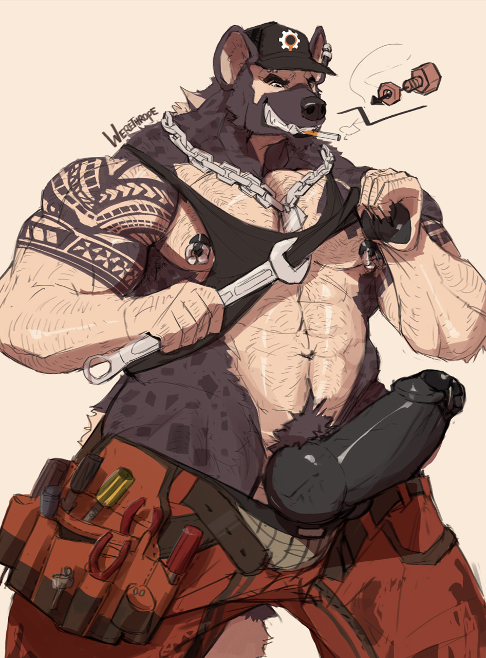 werethropelaporte:  Past-midnight DoodlesLittle personal art and brush-testing :)Featuring;