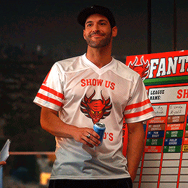 penelope97: Tom Ellis as Lucifer Morningstar in episode 8 of season 4 “Super Bad Boyfriend&rdq