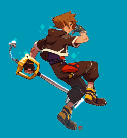 koukouvayia:  I’ve been playing Kingdom Hearts for the first time, so I drew the boy 