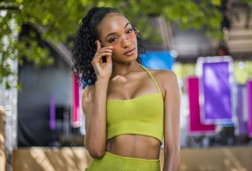 Jourdan Dunn backstage at day 2 of Wireless Festival 2018 at Finsbury Park in London