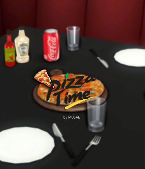 effiethejay:Pizza poses pizza slice acc by @simtographiesempty pizza box deco by @aroundthesimsclose