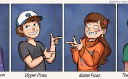 actuallyxana:  limey404:  i yearbooked i yearbooked hard have some pines twins, grades 9-12  that last one makes me sad cause it looks like mabel tried to do the thing and Dipper was like ‘nah’ and I’m not okay with growing up okay 