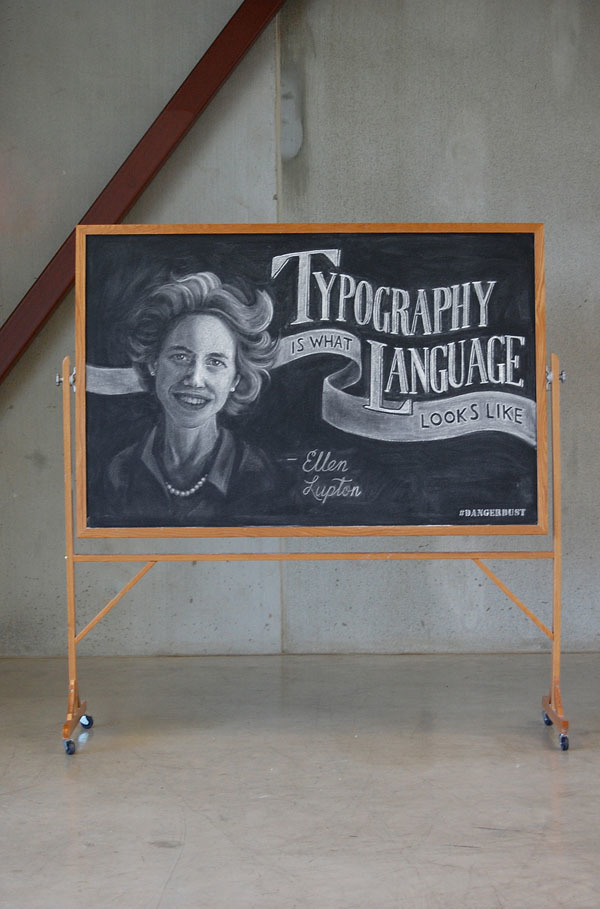 dailyfeatorial:  Awesome chalkboard design by DangerDust  Oh my goodness,I love reading