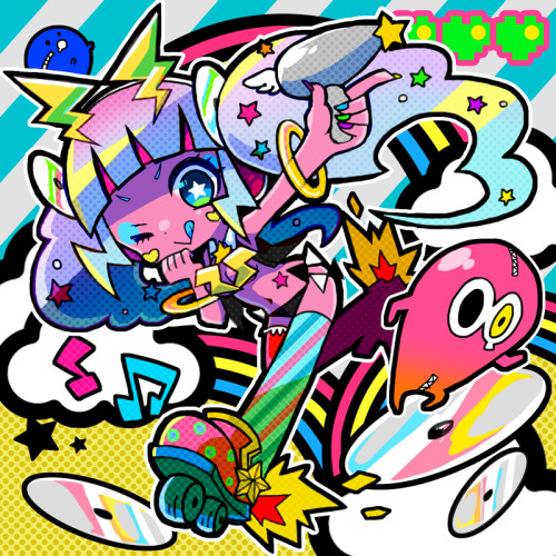 n-aaaaa:  某企画に投稿しようと描いたはいいけど土壇場で投稿やめたチキンやろうです※某ロゴは抜いてあります 