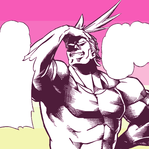 pinkuraraka: nonbinary lesbian all might icons for @toshinkos!please like/reblog if you use! credit 