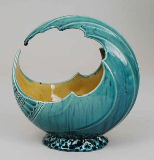 heaveninawildflower:Wave bowl (circa 1880). Attributed to Christopher Dresser (Scottish).Made by the