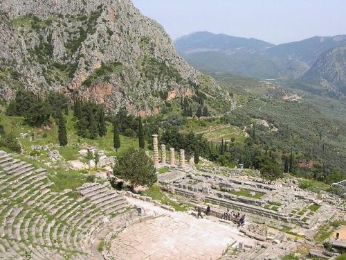 historyfilia:Ruins of Delphi, Greece: Tholos and theaterThe Tholos of Delphi is among the ancient st